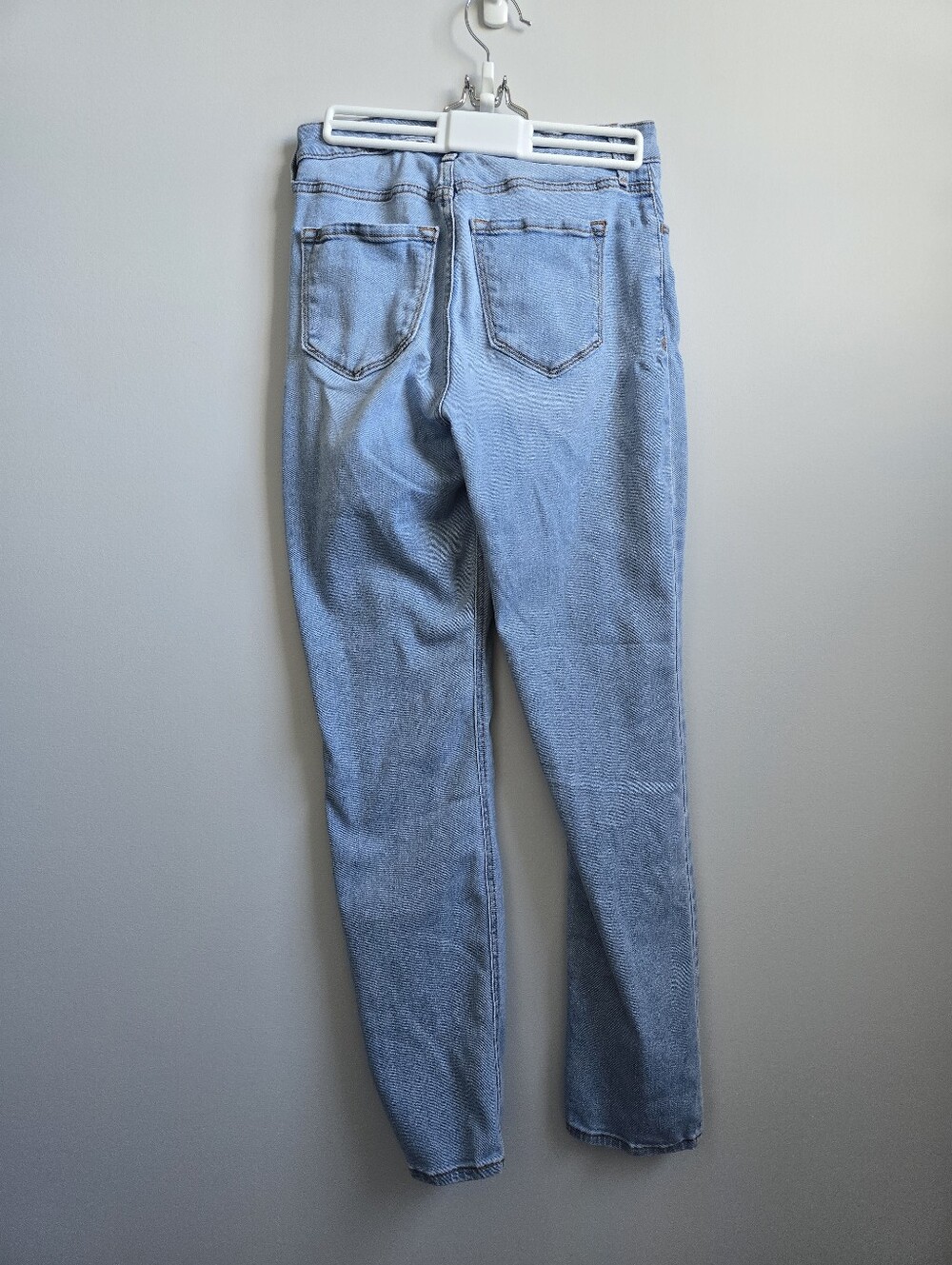 Light Wash High Rise Straight Jeans - Picture 2 of 3